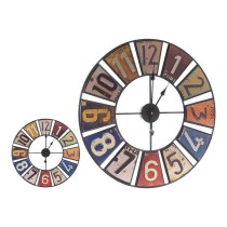 Wall Clock Multicolour Retro Metal (60 x 4,5 x 60 cm)