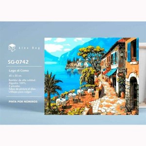 Paint by Numbers Set Alex Bog Lago di Como 40 x 50 cm Numbers