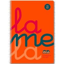 Notizbuch Lamela Fluor Orange Din A4 80 Blatt 5 Stücke