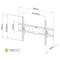 Support de TV Techly 301276 65" 60 Kg