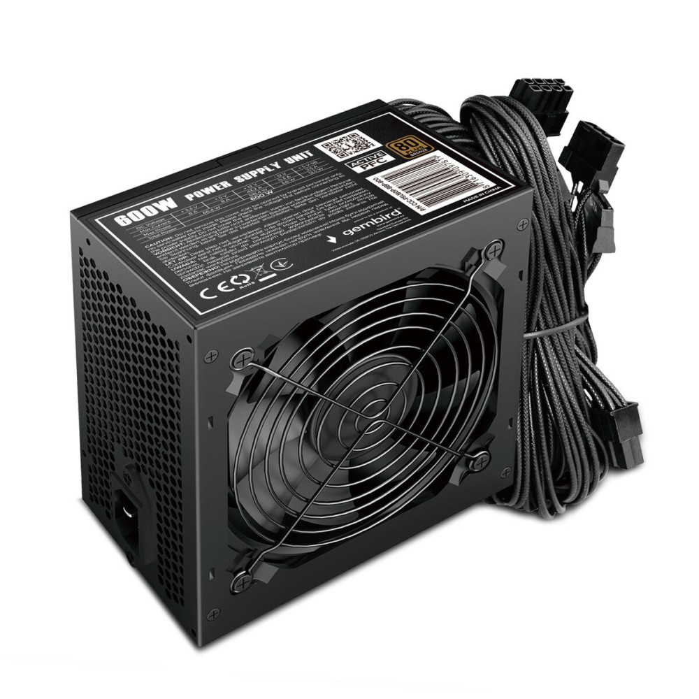 Bloc d’Alimentation GEMBIRD CCC-PSU80P-BBP-600 600 W 80 Plus Bronze
