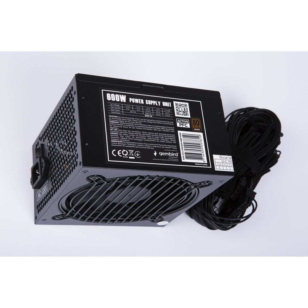 Stromquelle GEMBIRD CCC-PSU80P-BBP-600 600 W 80 Plus Bronze