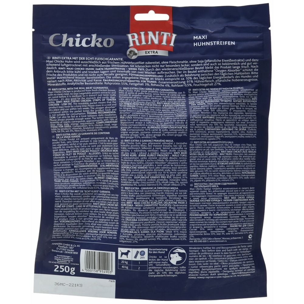 Snack pour chiens Rinti Poulet 250 g