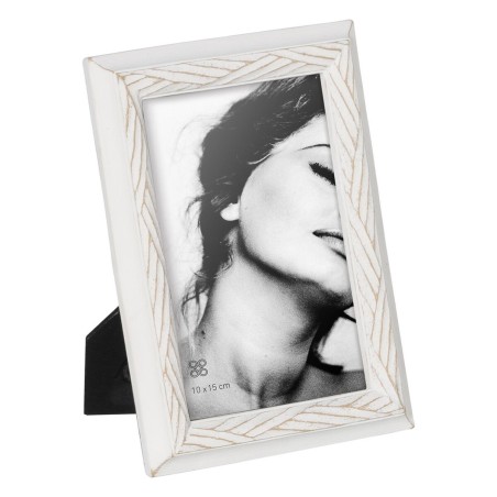 Photo frame White Polyresin 13,5 x 2,5 x 18,5 cm