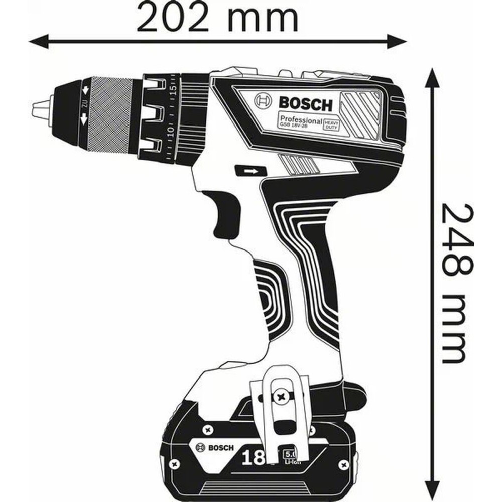 Bohrmaschine mit Schraubfunktion BOSCH 060186810F 30 Nm