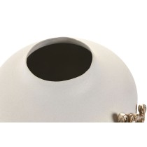 Vase Home ESPRIT White Golden Aluminium Modern 19 x 19 x 18 cm