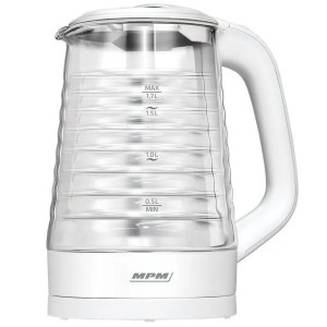 Bouilloire Mpm MCZ-124 Blanc verre 2200 W 1,7 L