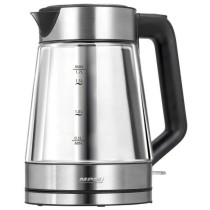 Wasserkocher Mpm MCZ-122 Schwarz Grau Glas Edelstahl 2200 W 1,7 L