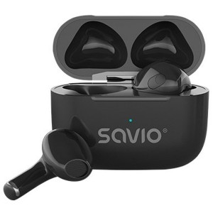 Drahtlose Kopfhörer Savio TWS-02 PRO Schwarz black