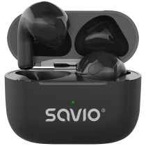 Drahtlose Kopfhörer Savio TWS-02 PRO Schwarz black