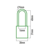 Key padlock EDM 85228 Brass