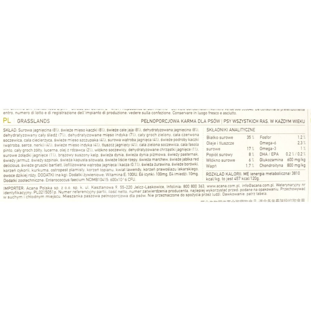 Fodder Acana Lamb Duck 6 Kg