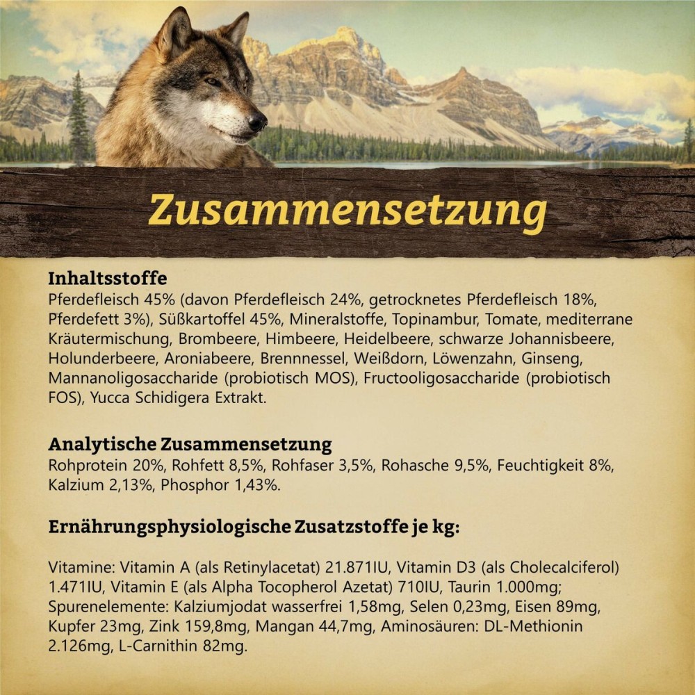 Futter Wolfsblut Erwachsener Fleisch Süßkartoffel 12,5 Kg