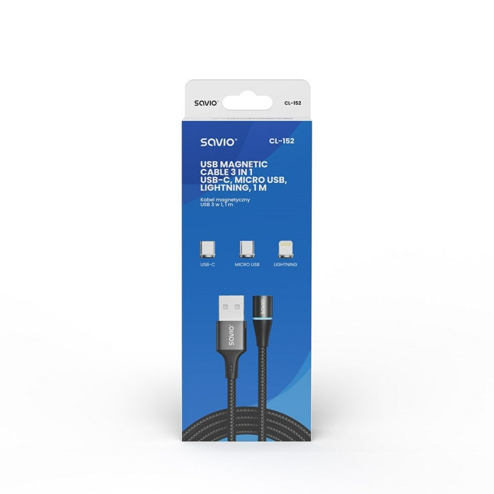 USB Cable Savio CL-152 Black 1 m