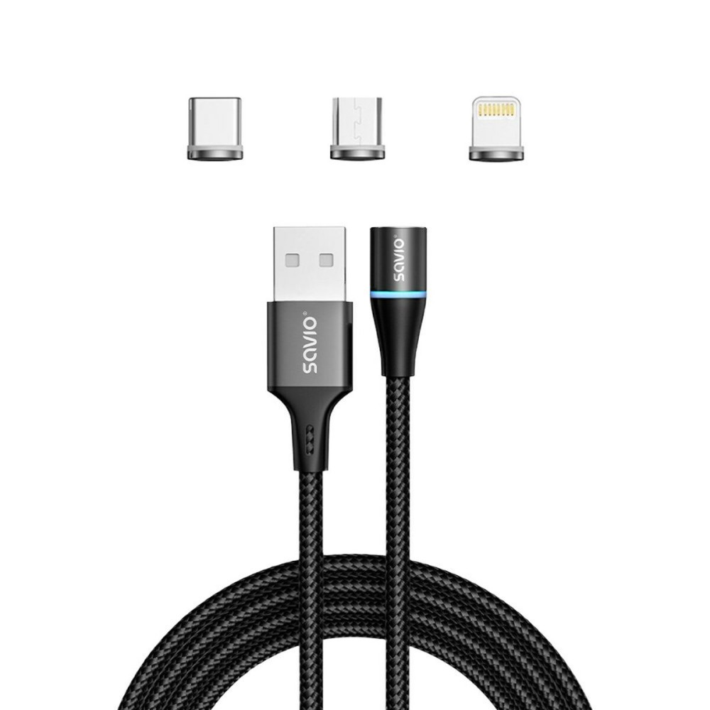 USB Cable Savio CL-152 Black 1 m