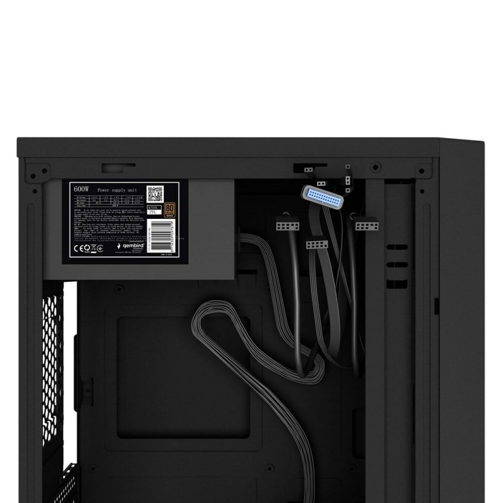 ATX Semi-Tower Gehäuse GEMBIRD CCC-FC-K170-600W Schwarz