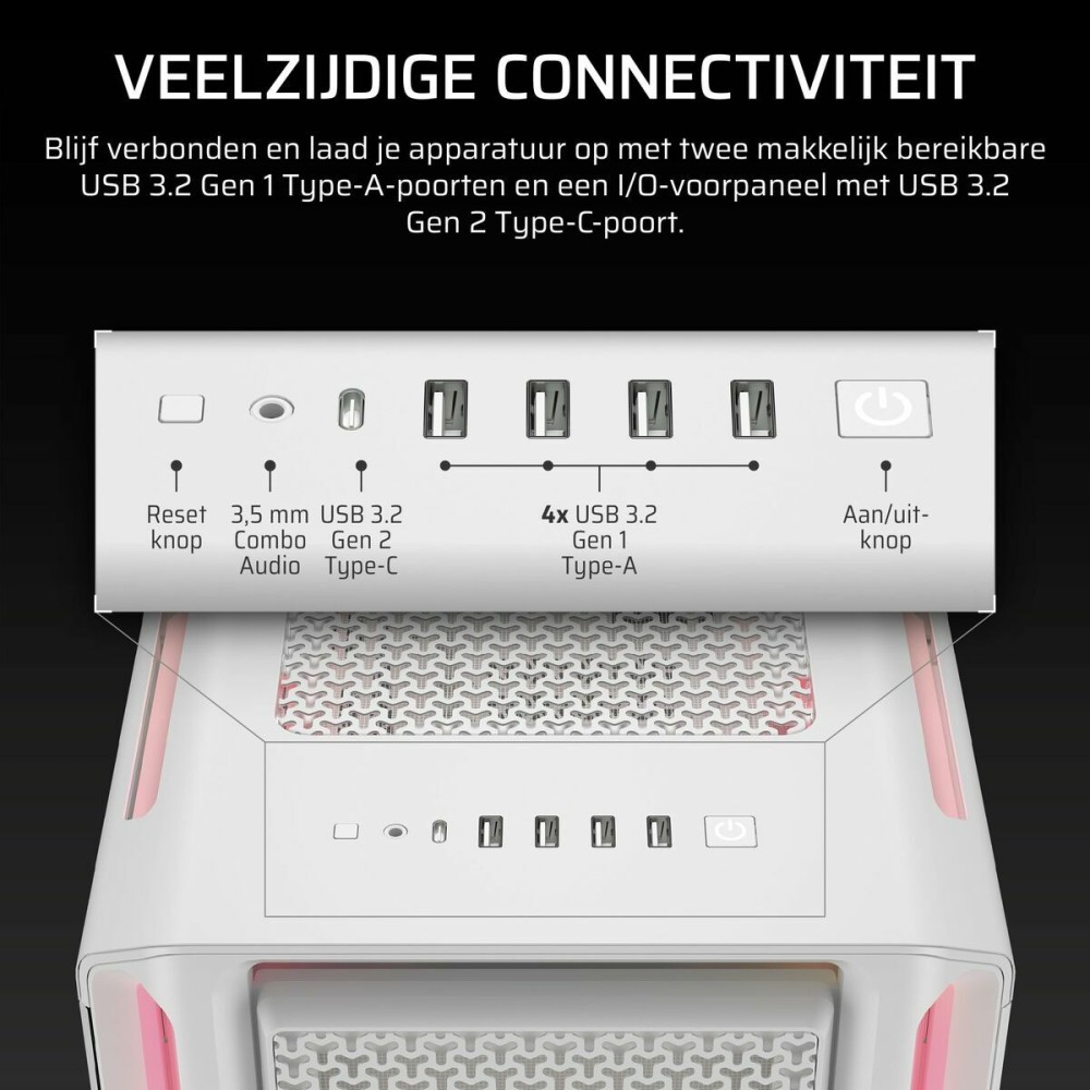 ATX Semi-tower Box Corsair CC-9011299-WW White Multicolour