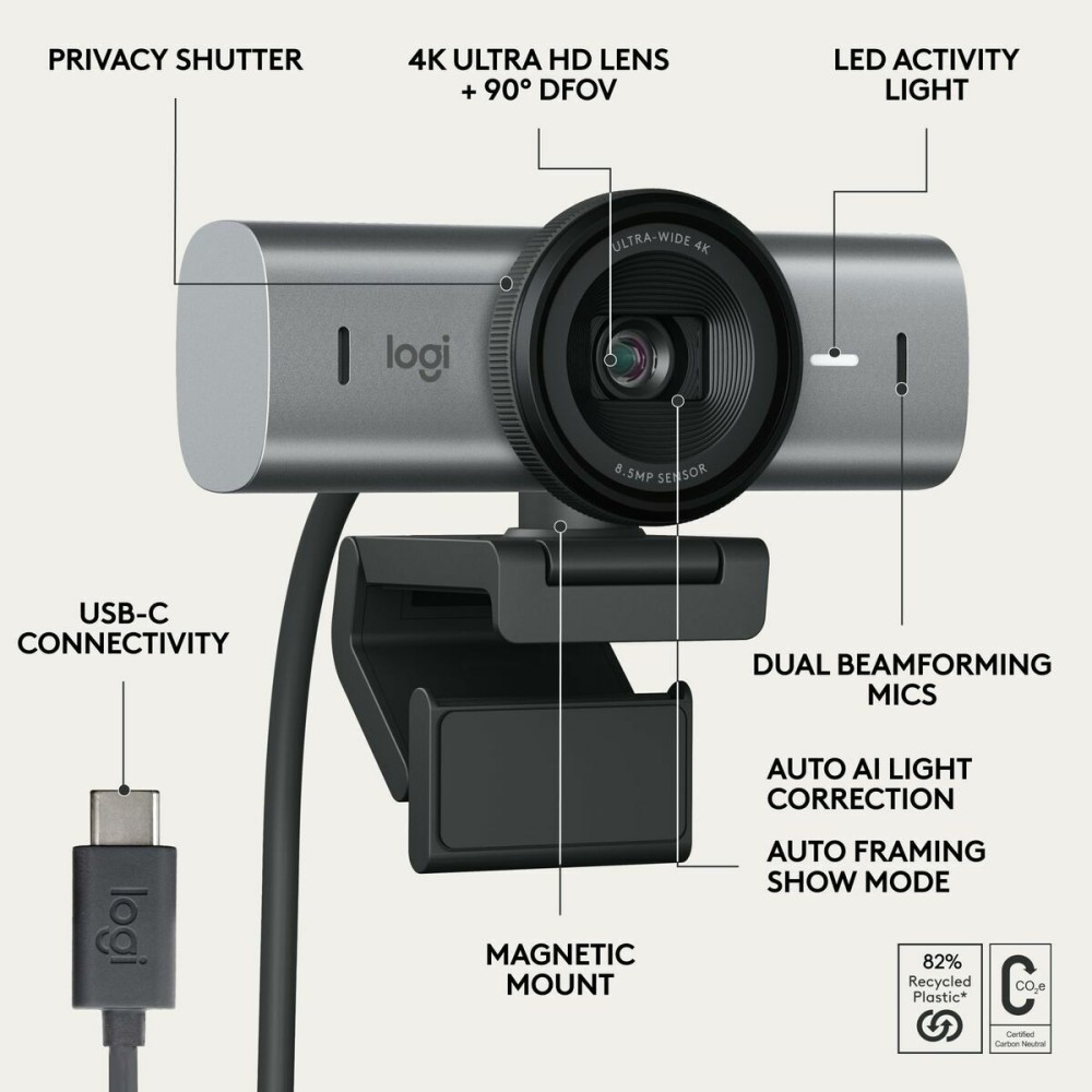 Webcam Logitech 960-001530 4K Ultra HD