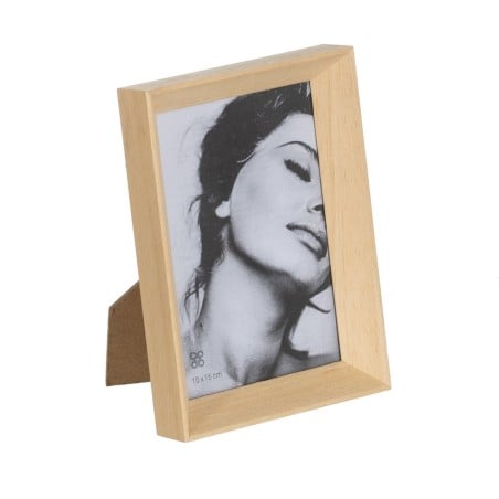 Photo frame Beige Wood Crystal 12 x 2,5 x 17 cm