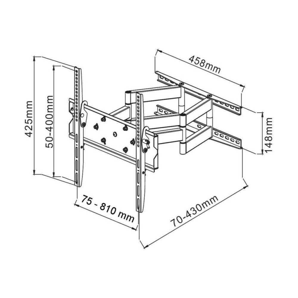 Support de table d'écran Techly 301436 70" 42"
