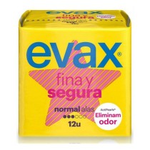 Compresses Normales avec Ailes Evax Segura (12 uds) 12 Unités