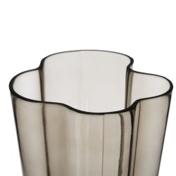 Vase Gris Verre 15,5 x 15 x 25 cm