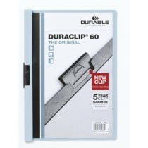 Portfoliomappe Durable Duraclip 60 Blau Durchsichtig A4 25 Stücke