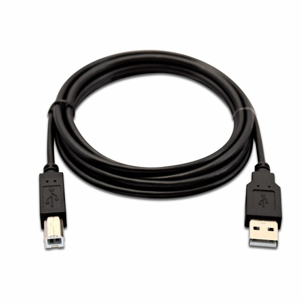 USB A to USB B Cable V7 V7USB2AB-02M-1E      Black