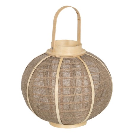 Lanterne Bougeoir Lanterne Beige Naturel Jute 33,5 x 33,5 x 30,5 cm