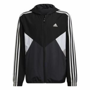 Children's Sports Jacket Adidas Coupe-Vent Colorblock Black