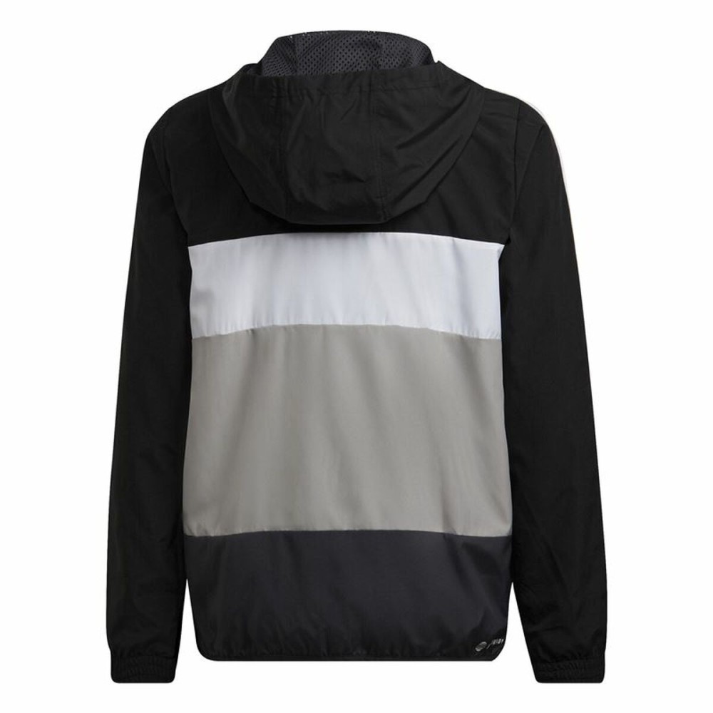 Sportjacke für Kinder Adidas Coupe-Vent Colorblock Schwarz