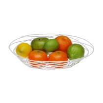 Obstschale Versa Weiß Metall Stahl 23 X 7 X 31 CM