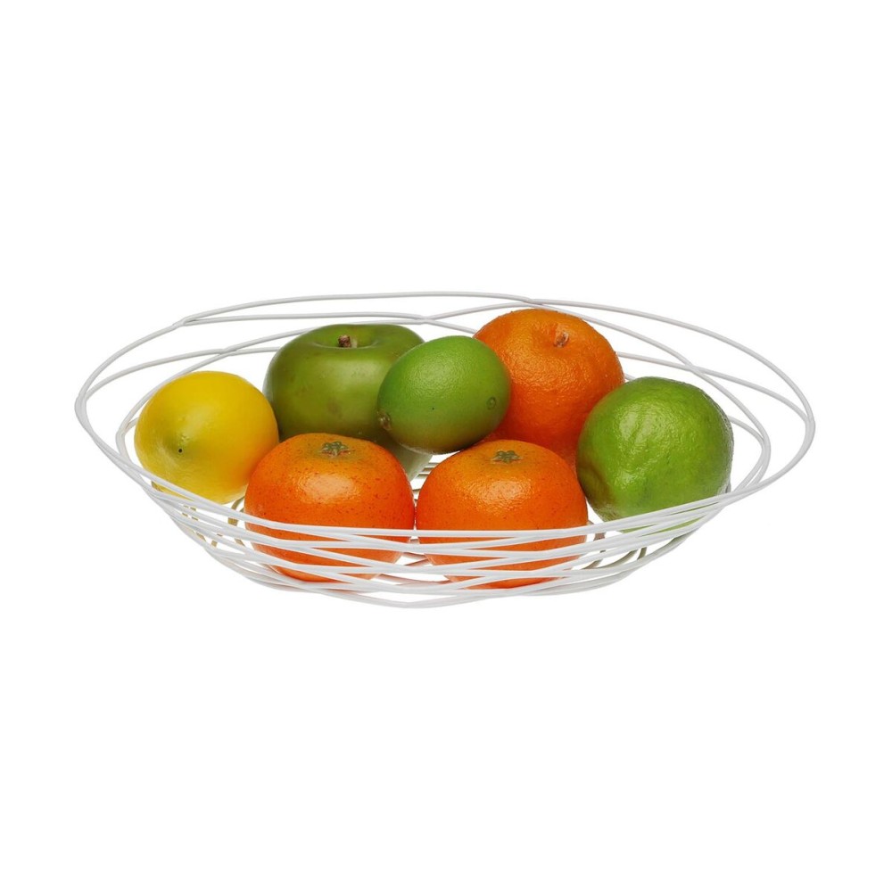 Obstschale Versa Weiß Metall Stahl 23 X 7 X 31 CM