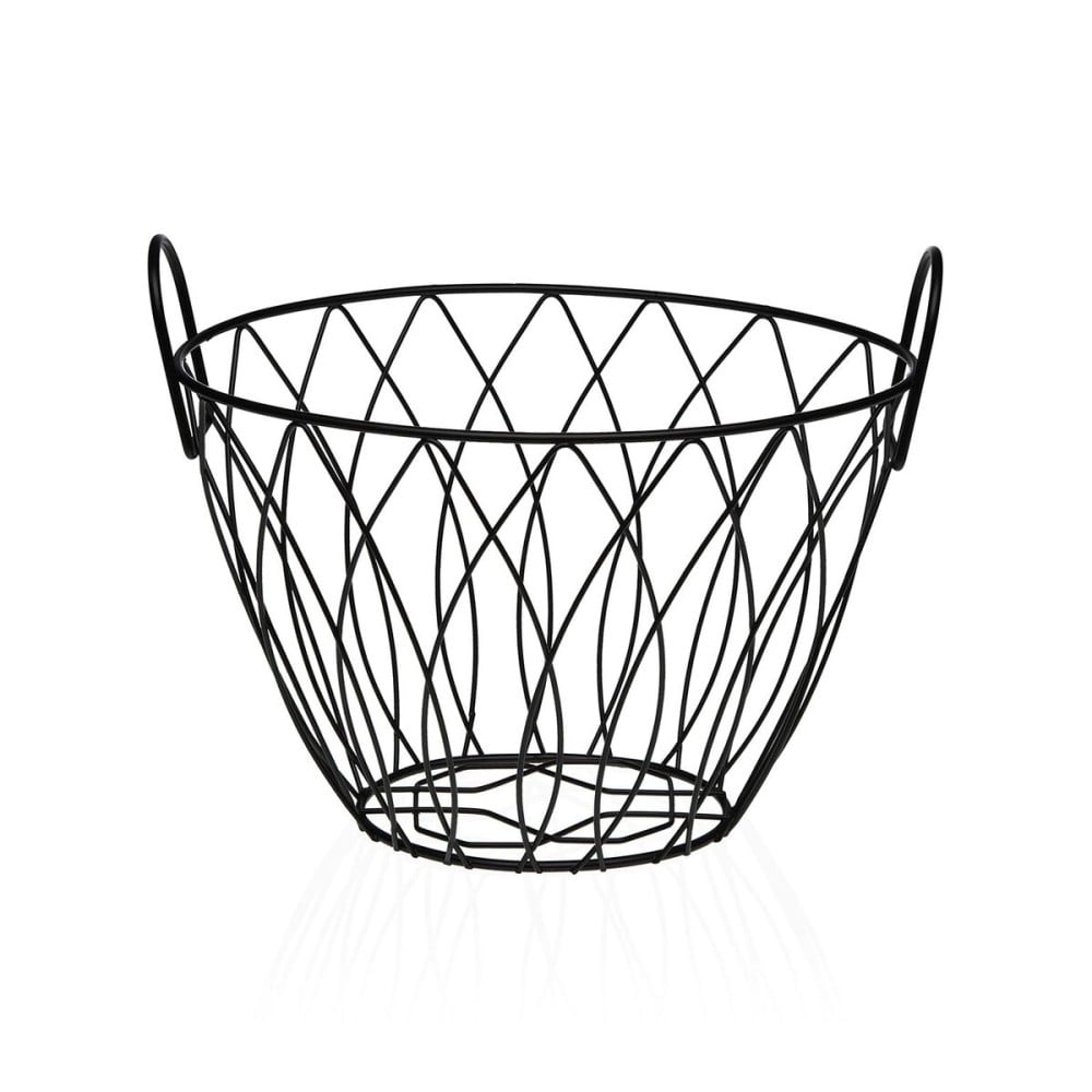Obstschale Versa Schwarz Metall Stahl 19,5 X 21,5 X 28,5 CM