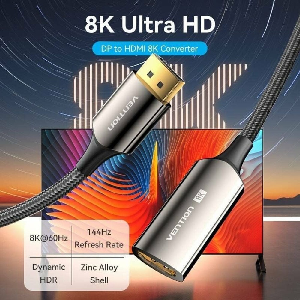 DisplayPort-Kabel zu HDMI Vention HFNBC Schwarz