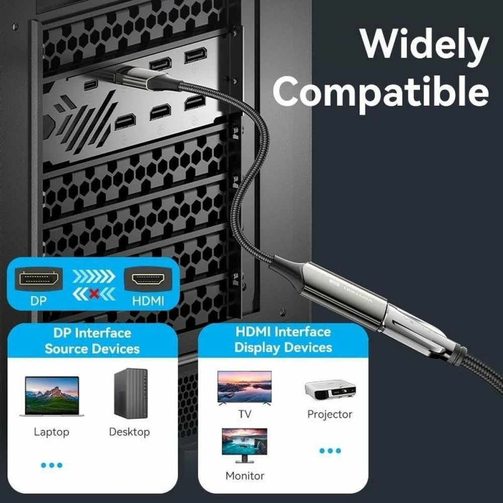 DisplayPort-Kabel zu HDMI Vention HFNBC Schwarz