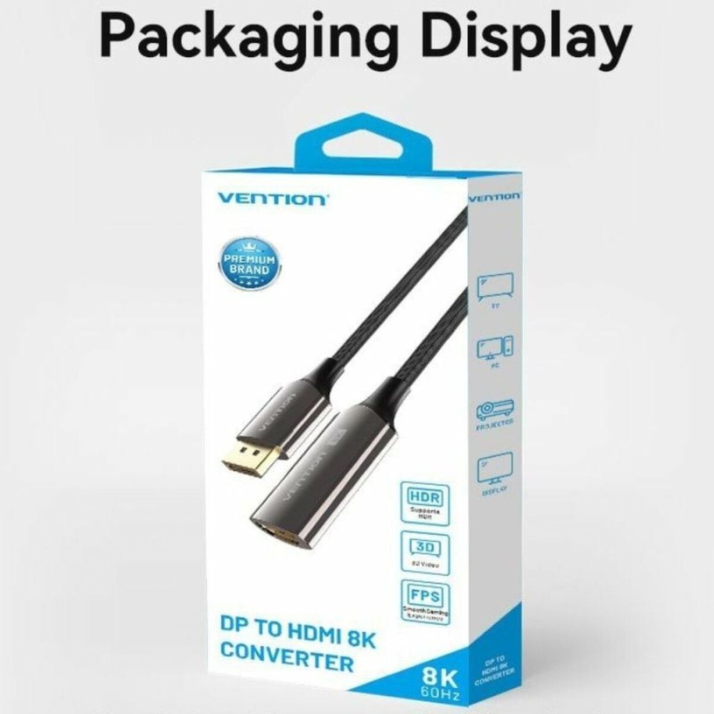 DisplayPort-Kabel zu HDMI Vention HFNBC Schwarz