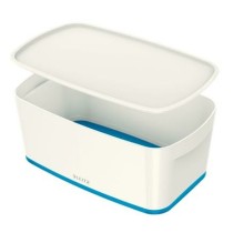 Boîte de rangement Leitz MyBox WOW Avec couvercle Bleu Petit Blanc ABS 31,8 x 12,8 x 19,1 cm