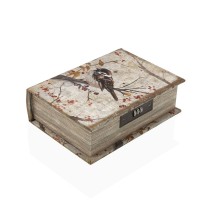 Box-Schmuckkästchen Versa Leinwand Holz MDF 7 x 22 x 16 cm Vogel