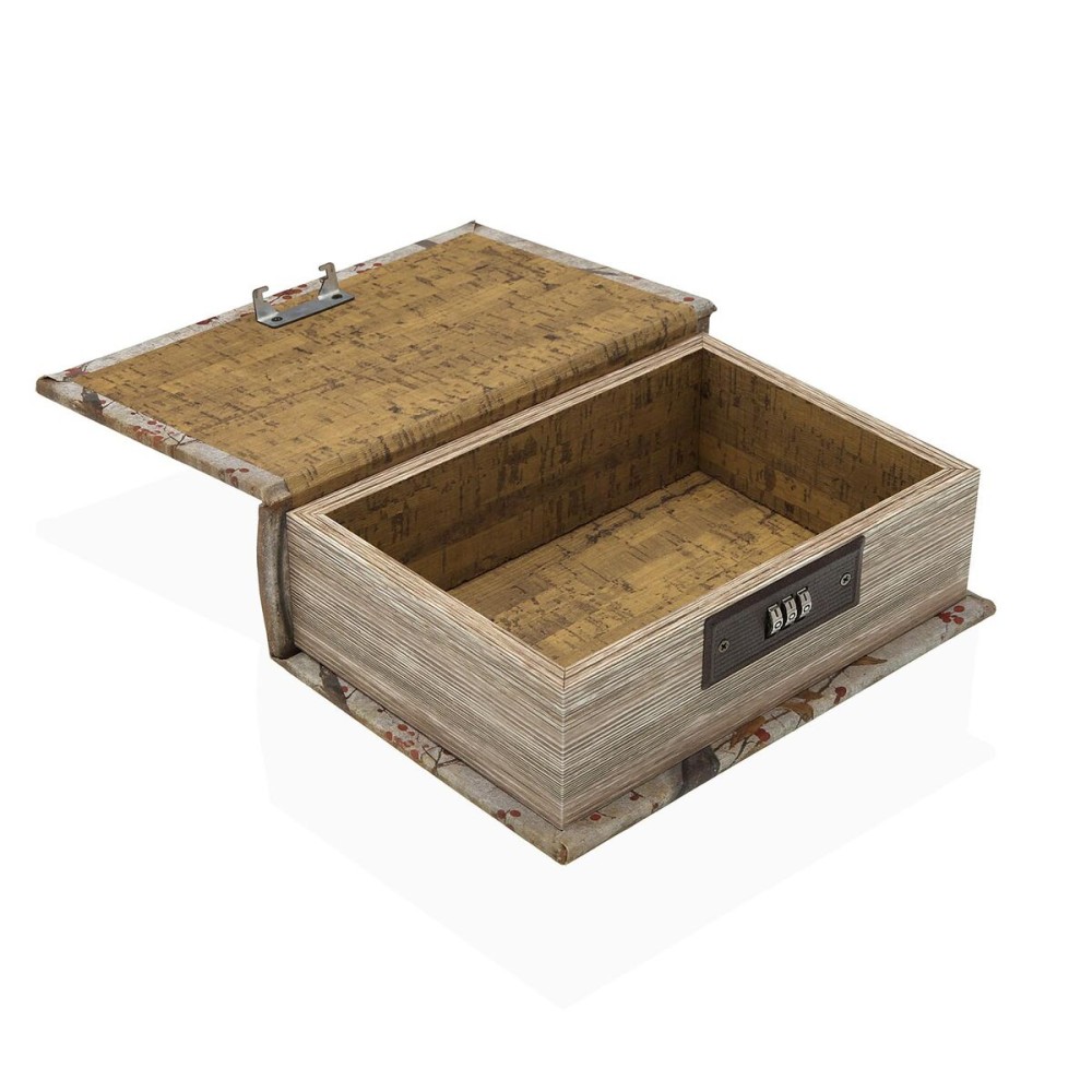 Jewelry box Versa Canvas MDF Wood 7 x 22 x 16 cm Bird
