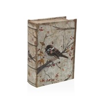 Jewelry box Versa Canvas MDF Wood 7 x 22 x 16 cm Bird