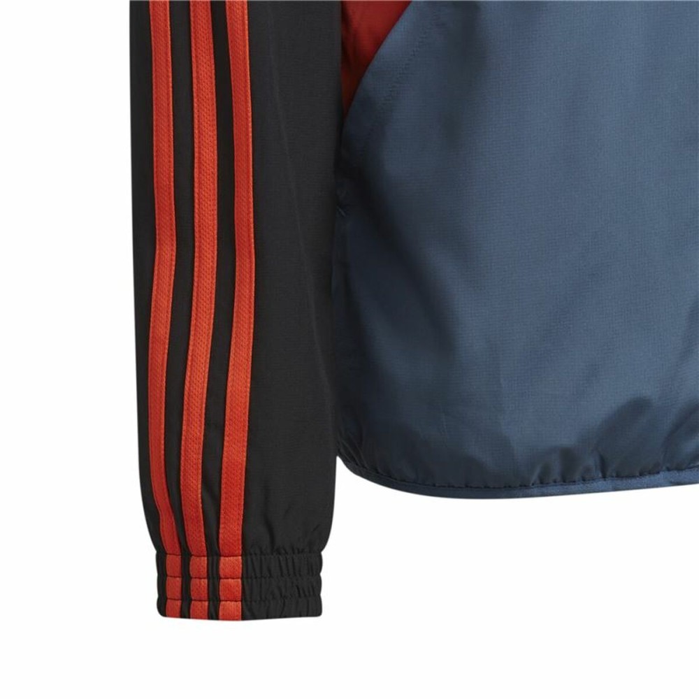 Sportjacke für Kinder Adidas Colorblock Schwarz