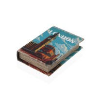 Boîte Décorative Versa London Toile Bois MDF