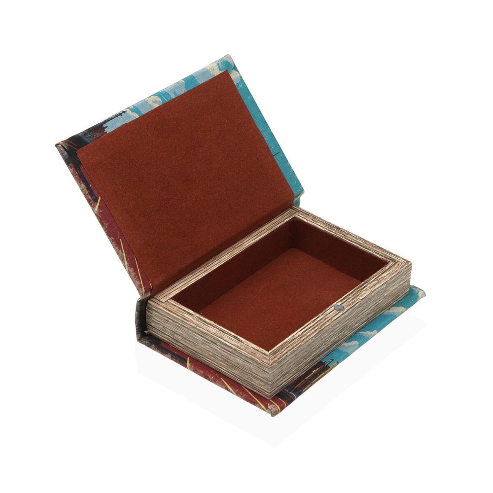 Decorative box Versa London Canvas MDF Wood