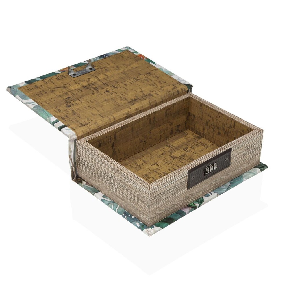 Box-Schmuckkästchen Versa Leinwand Holz MDF 7 x 22 x 16 cm Tropical