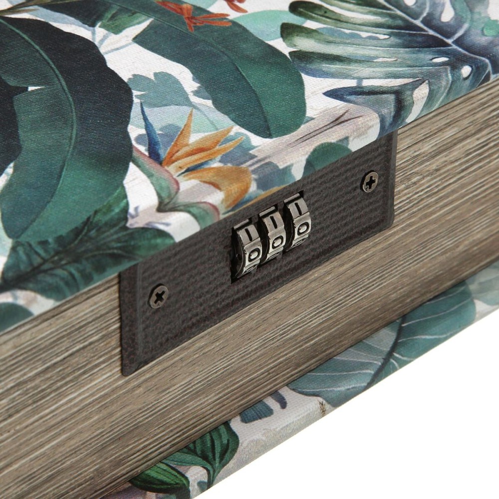 Box-Schmuckkästchen Versa Leinwand Holz MDF 7 x 22 x 16 cm Tropical