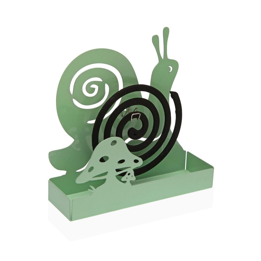 Halterung für Mückenspiralen Versa grün Metall 5 x 17 x 17 cm Schnecke