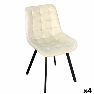 Chair Versa RHODES Beige 55 x 82 x 51 cm (4 Units)