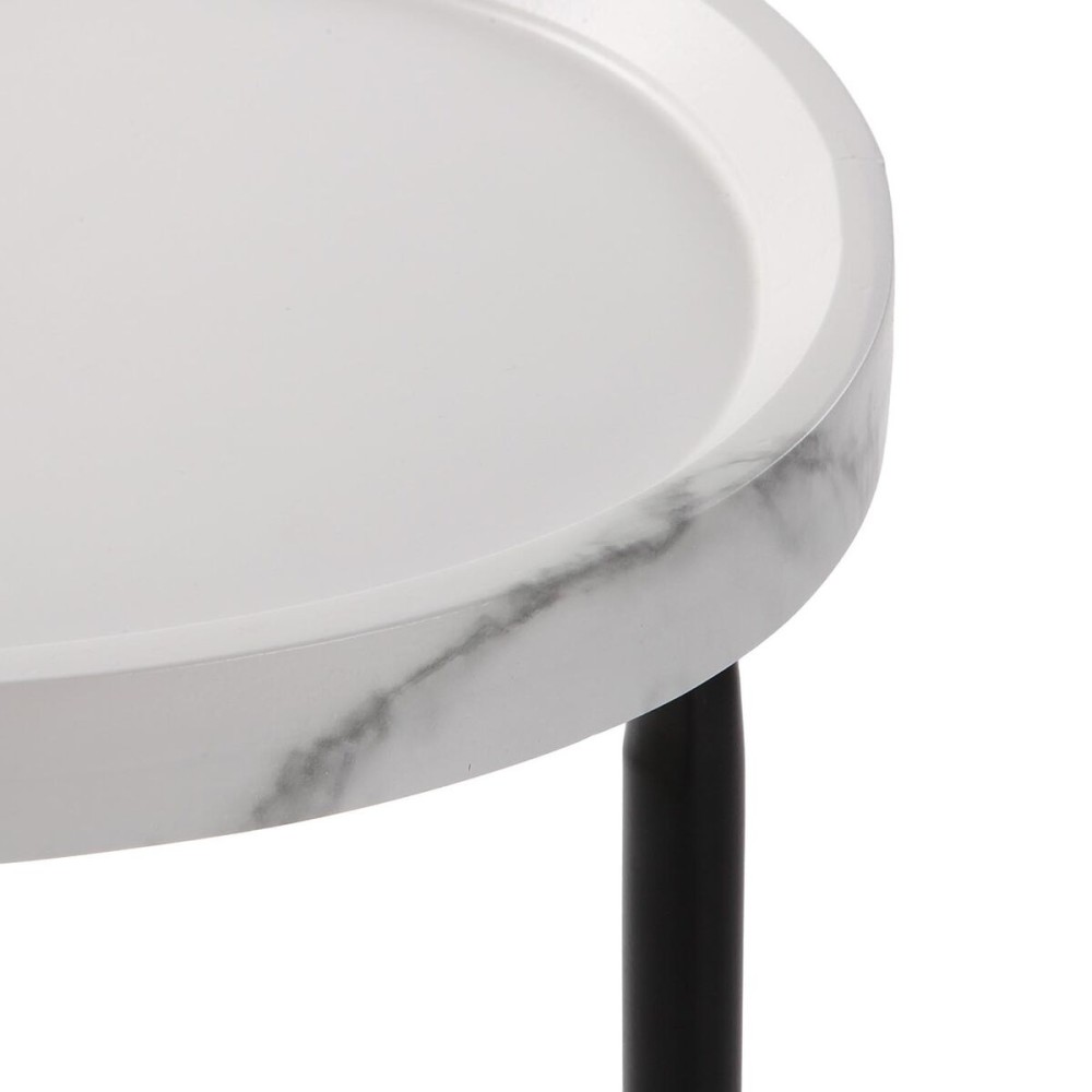 Table d'appoint Versa Nela Blanc 30 x 60 x 45 cm