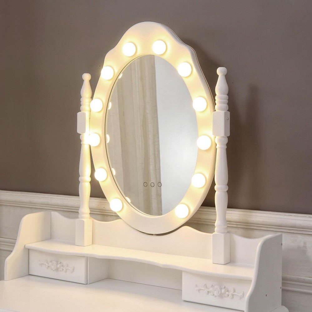 Dresser Versa White Wood Crystal MDF Wood 40 x 146 x 75 cm